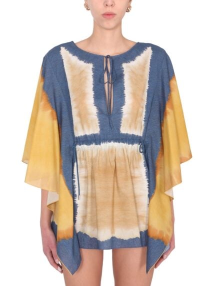 Alberta Ferretti TIE DYE PRINT CAFTAN
