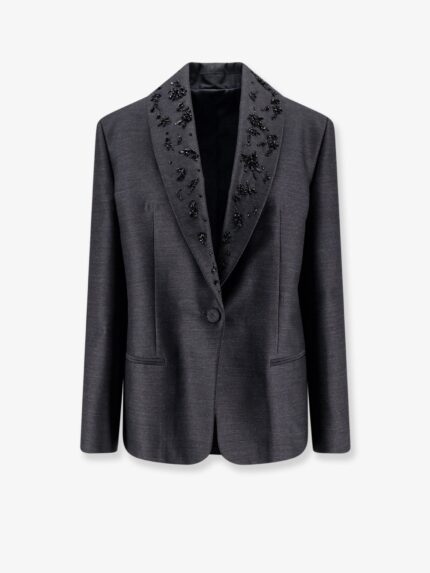 Alberta Ferretti Virgin Wool And Silk Blazer