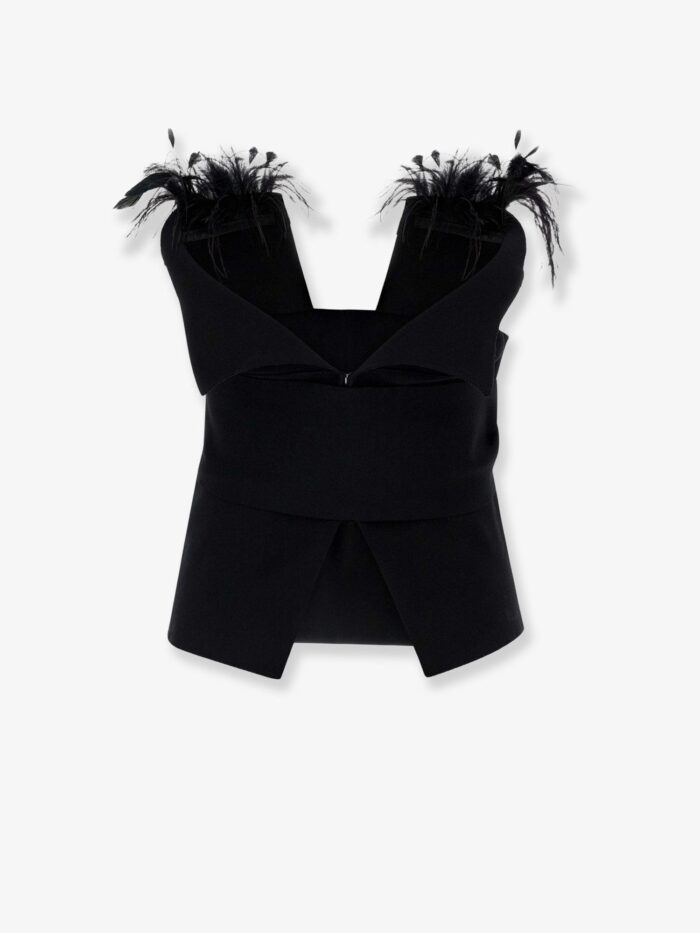 Alberta Ferretti Viscose Blend Top With Feathers Profile