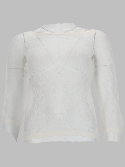 Alberta Ferretti Viscose Net Knit Top