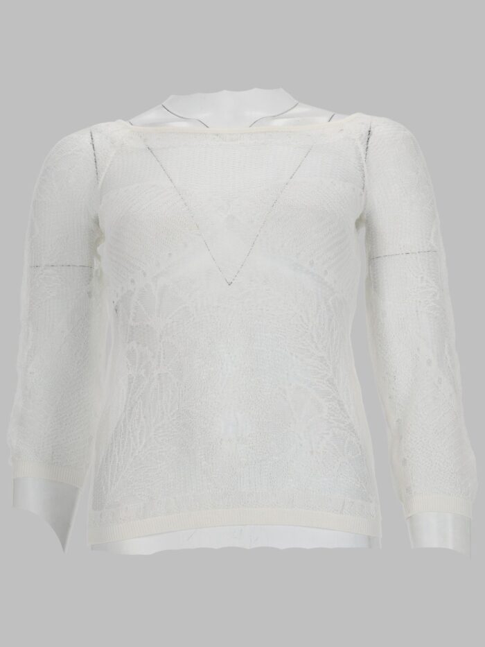 Alberta Ferretti Viscose Net Knit Top