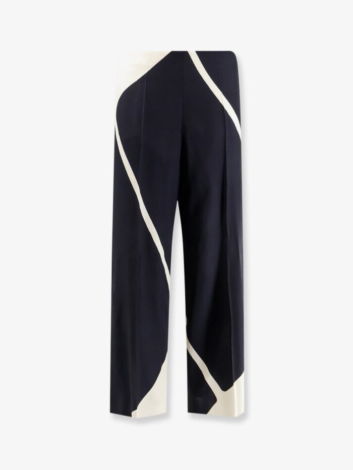 Alberta Ferretti Viscose Trousers With Bicolor Print