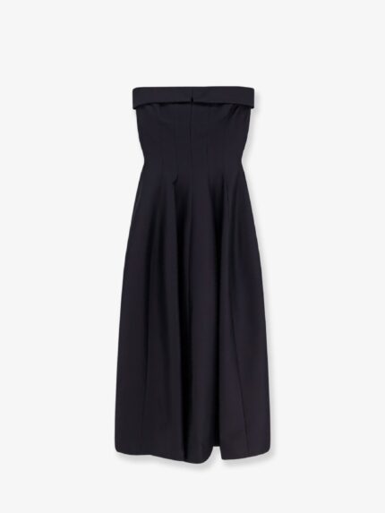 Alberta Ferretti Wool And Silk Midi Dress