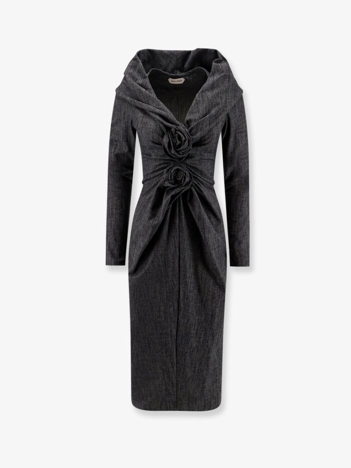 Alberta Ferretti Wool Blend Midi Dress