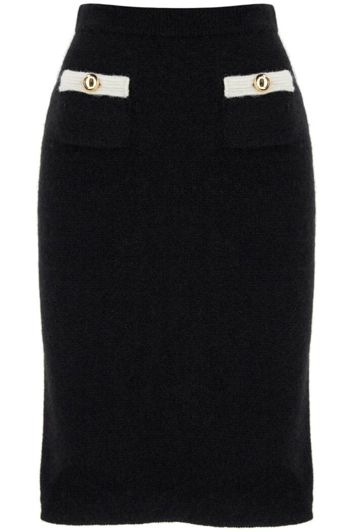 ALESSANDRA RICH 'alpaca Midi Skirt