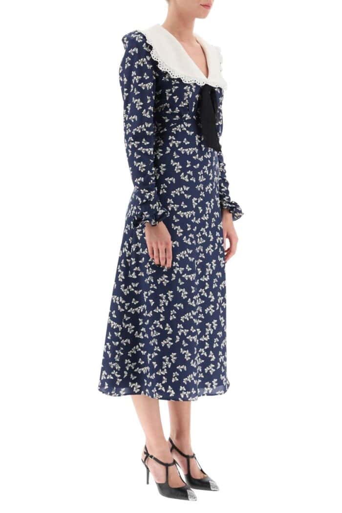 Alessandra Rich Butterfly Long Dress