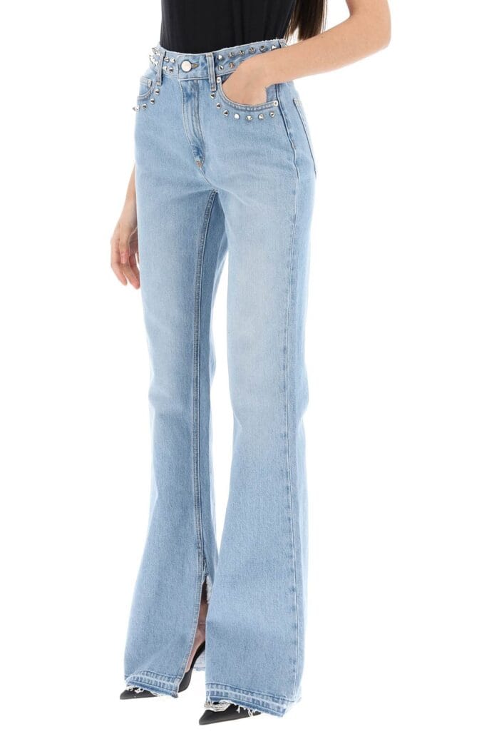 Alessandra Rich Flared Jeans With Studs