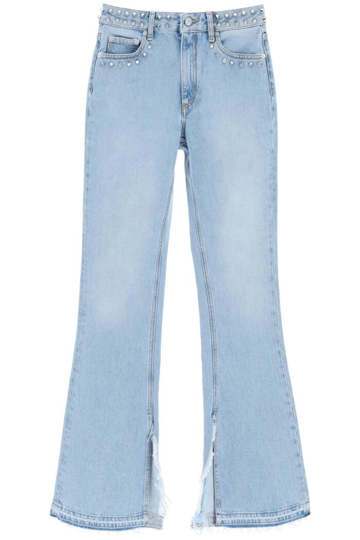 Alessandra Rich Flared Jeans With Studs