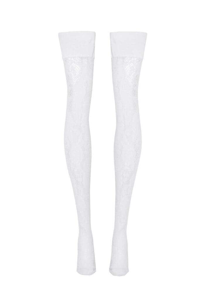 ALESSANDRA RICH Lace Thigh-high Stockings With