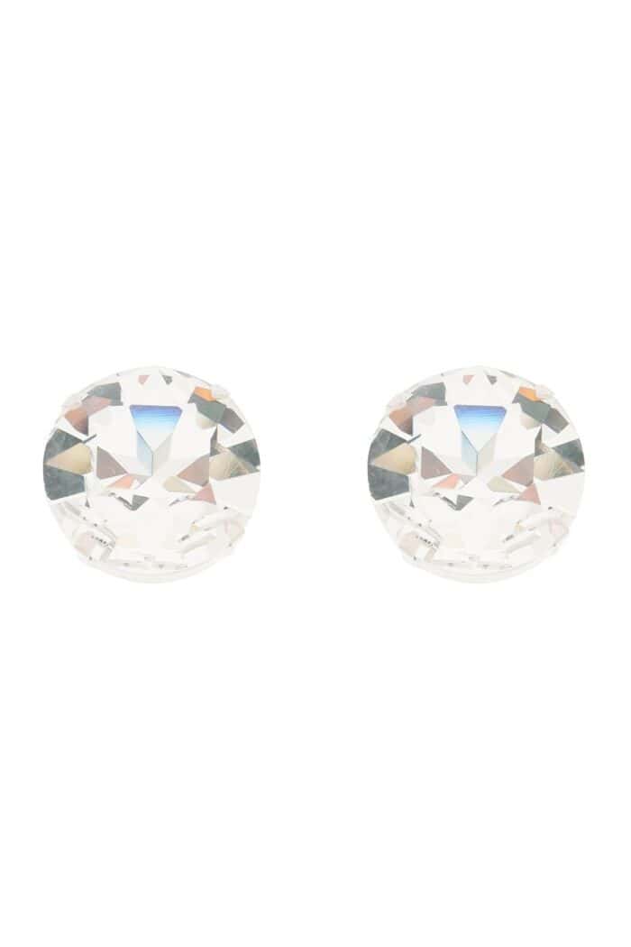 ALESSANDRA RICH Large Crystal Clip-on Earrings