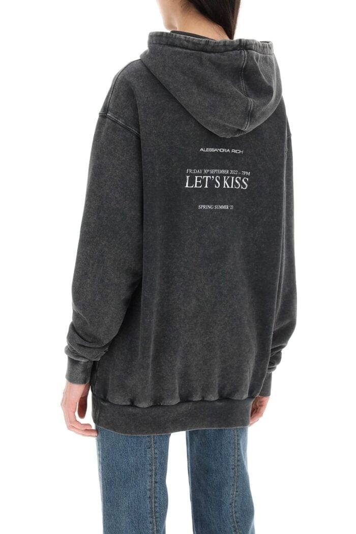 Alessandra Rich Let's Kiss Hoodie