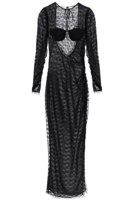 ALESSANDRA RICH Long Lace Gown