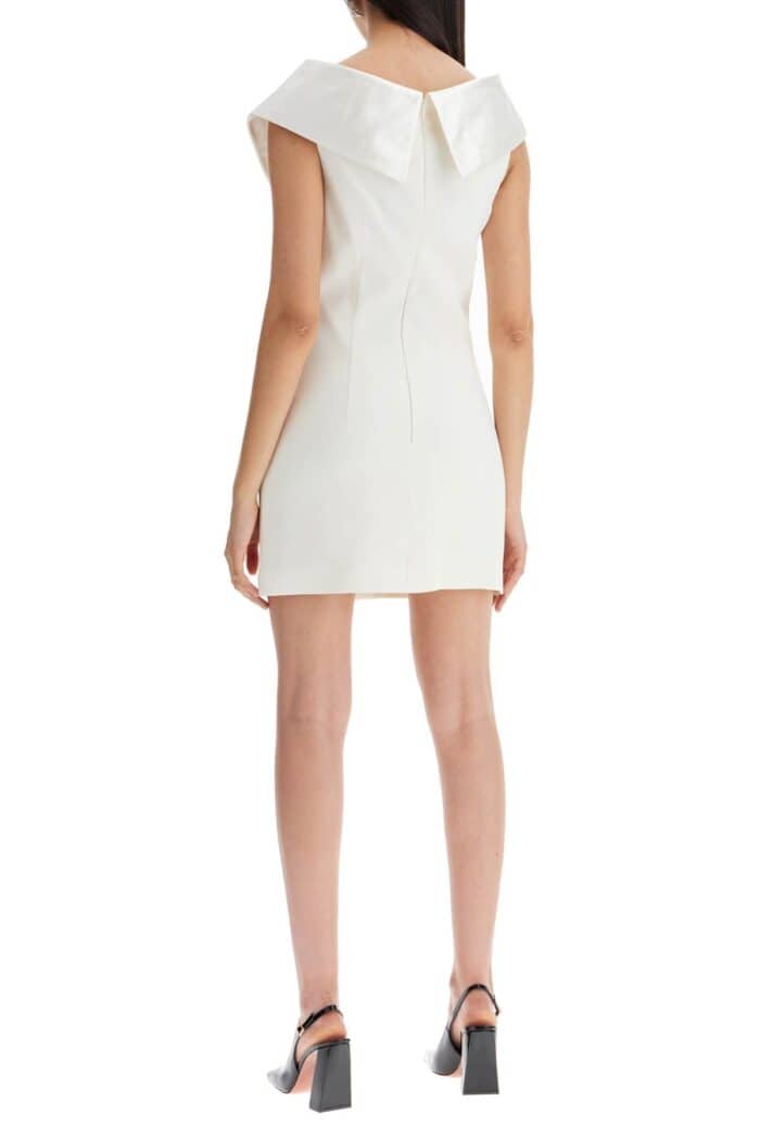 ALESSANDRA RICH Mini Cady Dress With Maxi Collar