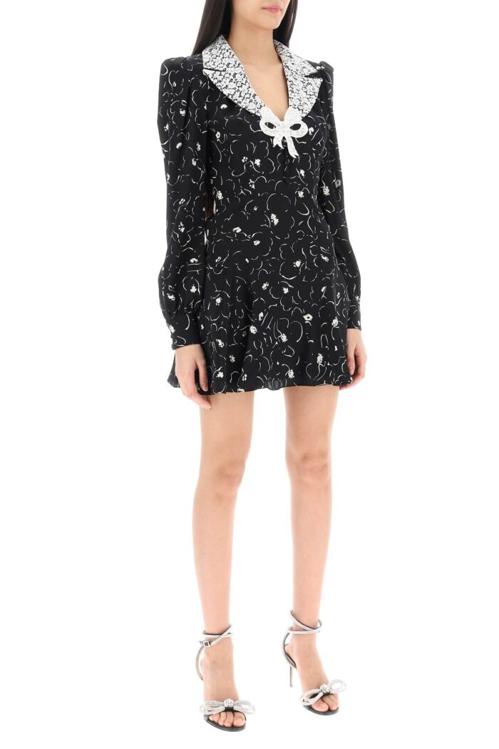 ALESSANDRA RICH Mini Dress With Lace Collar