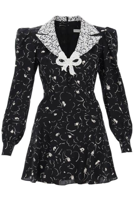 ALESSANDRA RICH Mini Dress With Lace Collar