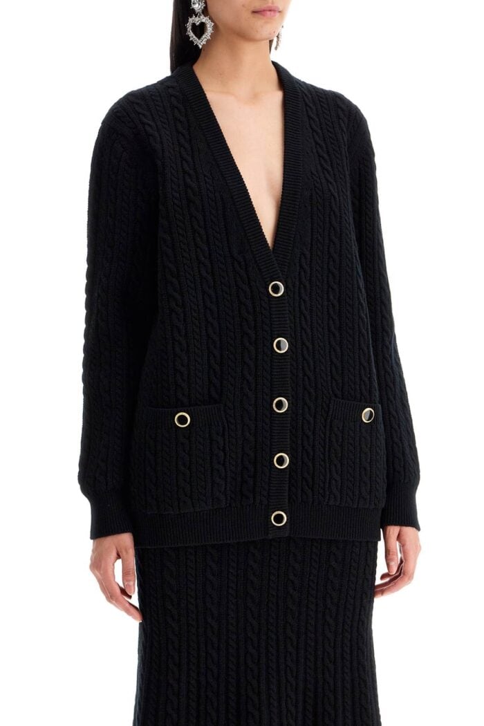 ALESSANDRA RICH Oversized Wool Cardigan