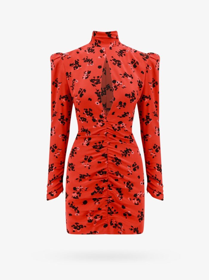 ALESSANDRA RICH Silk Dress With Drapery On The Front