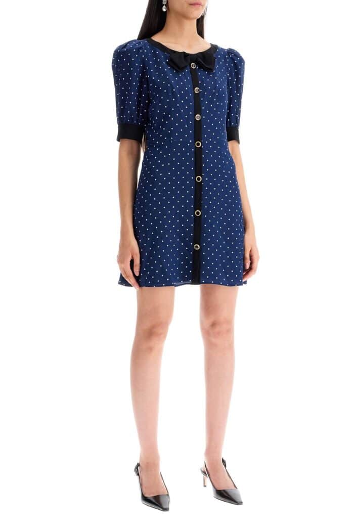 ALESSANDRA RICH "silk Polka Dot Mini Dress