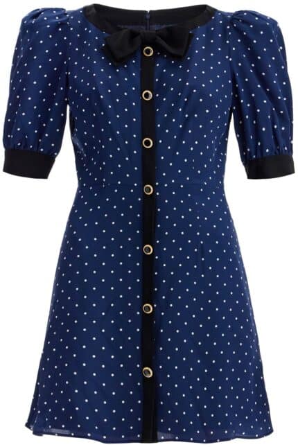 ALESSANDRA RICH "silk Polka Dot Mini Dress