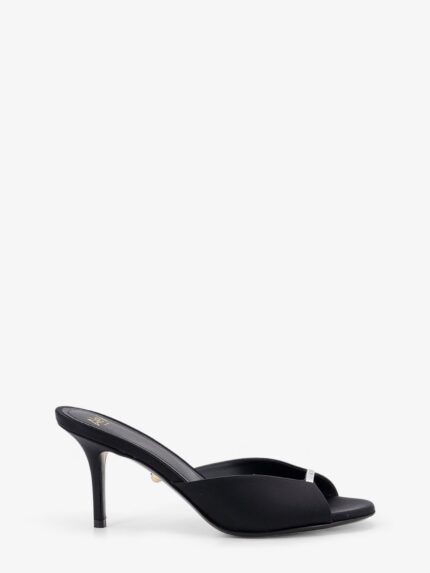 ALEVI` Luana Satin Sandals With Rhinestone Detail On The Front
