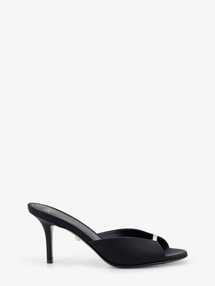 ALEVI` Luana Satin Sandals With Rhinestone Detail On The Front