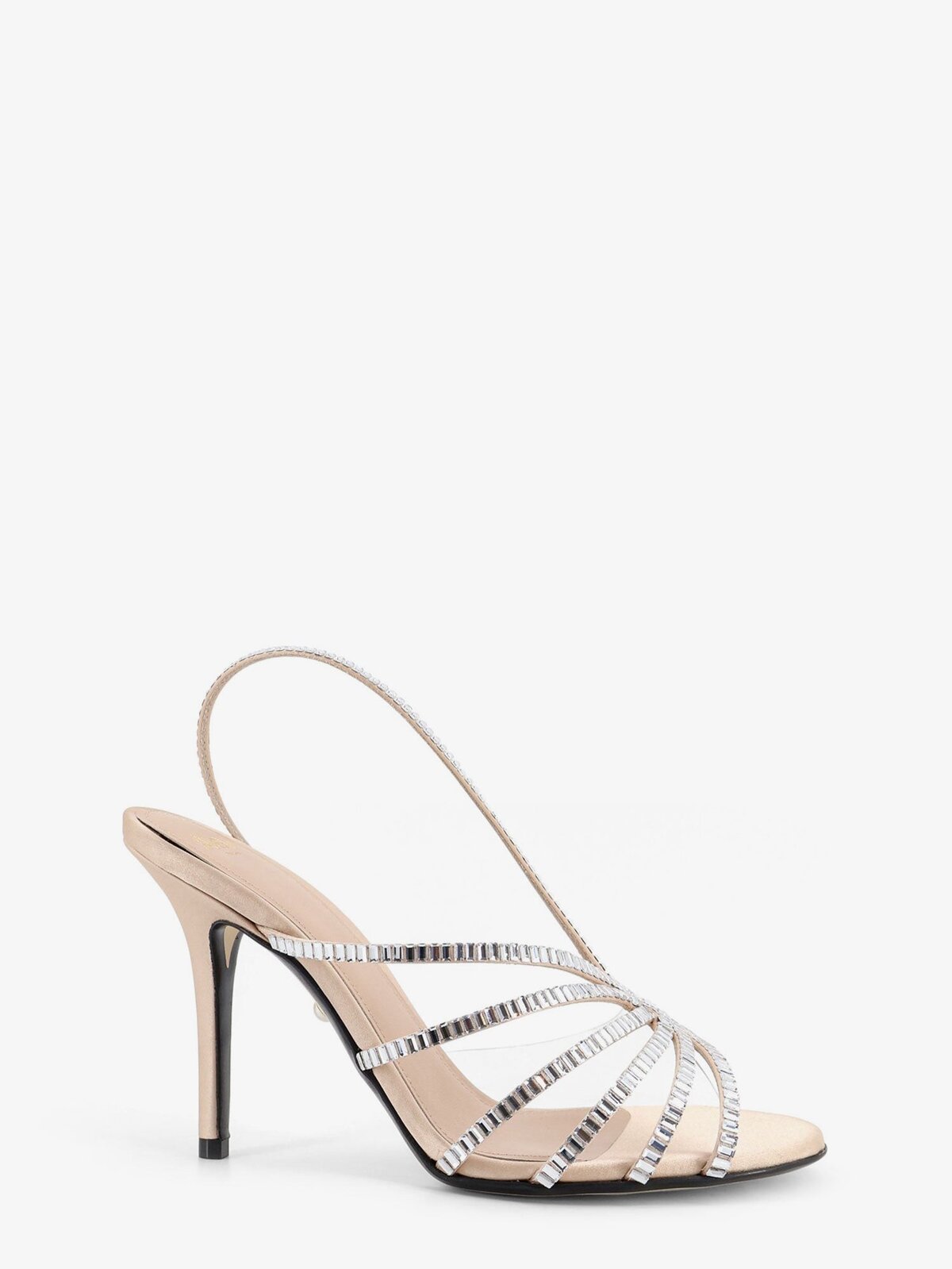 ALEVI` Star Xtal 95 Satin Sandals With All-over Crystals