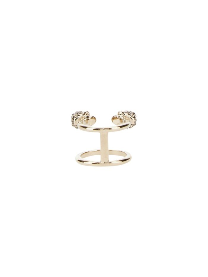 Alexander Mcqueen ANELLO DOPPIO TWIN SKULL