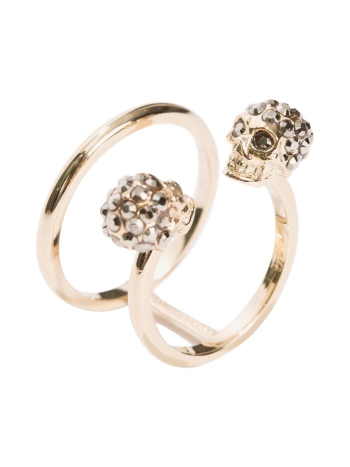 Alexander Mcqueen ANELLO DOPPIO TWIN SKULL
