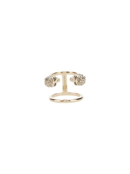 Alexander Mcqueen ANELLO DOPPIO TWIN SKULL
