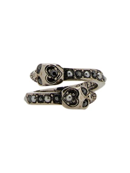 Alexander Mcqueen ANELLO TWIN SKULL