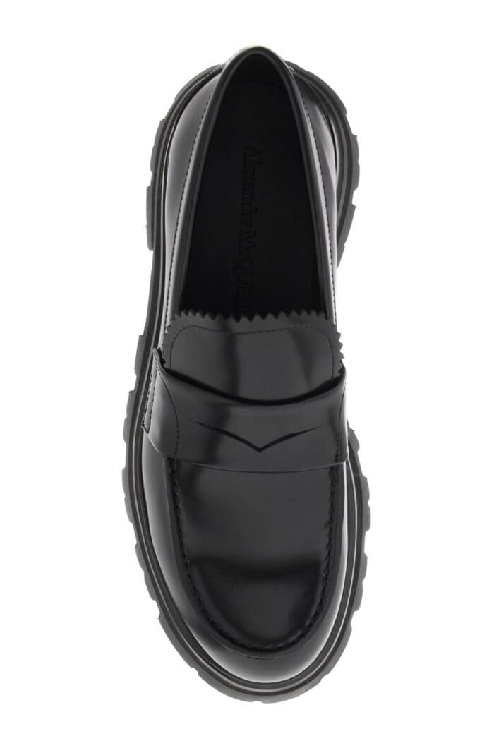 ALEXANDER MCQUEEN Brushed Leather Wander Loafers