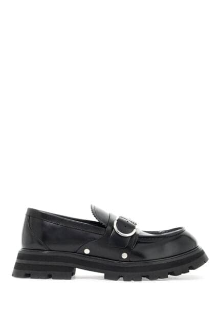 ALEXANDER MCQUEEN Brushed Leather Wander Loafers For