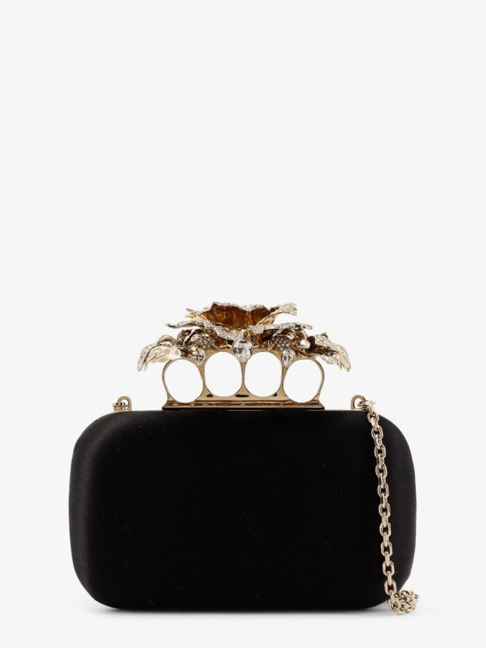 Alexander Mcqueen Carnation Clutch Satin Clutch