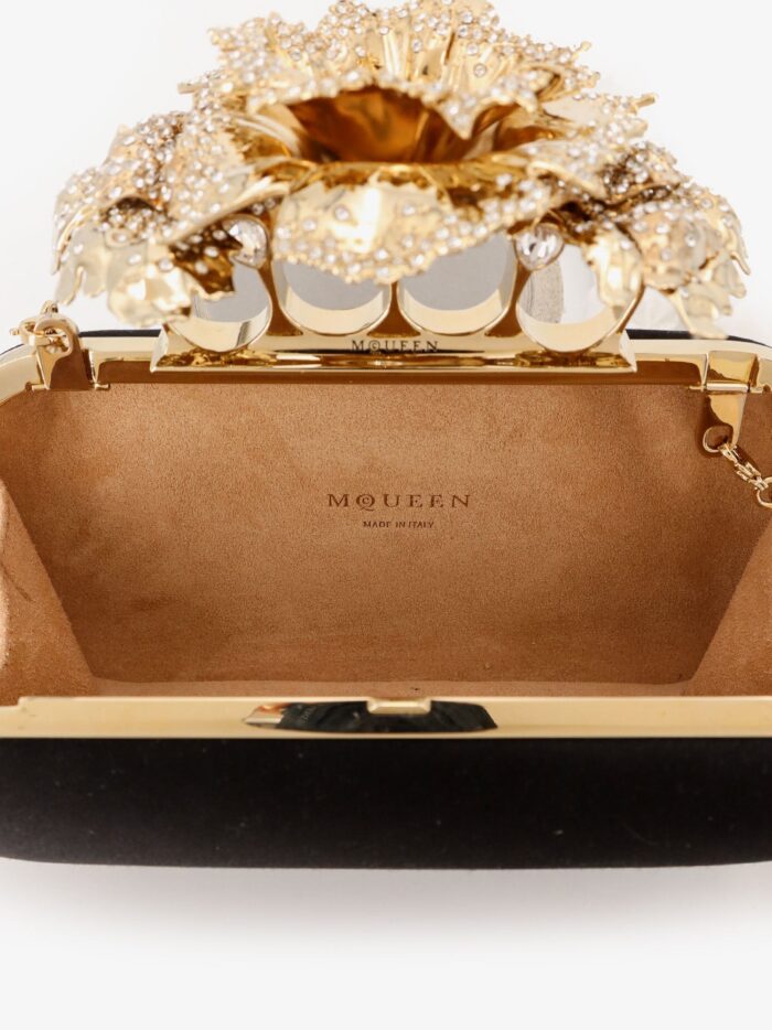 Alexander Mcqueen Carnation Clutch Satin Clutch