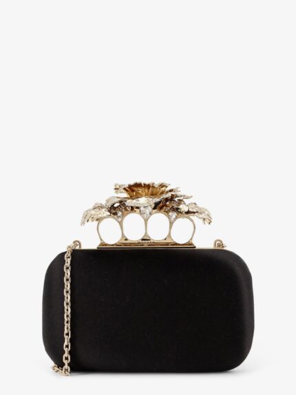 Alexander Mcqueen Carnation Clutch Satin Clutch