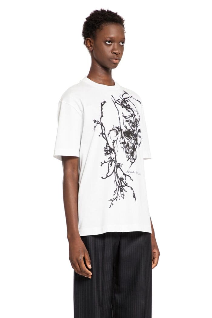 ALEXANDER MCQUEEN Cherry Blossom Skull Oversized T-Shirt