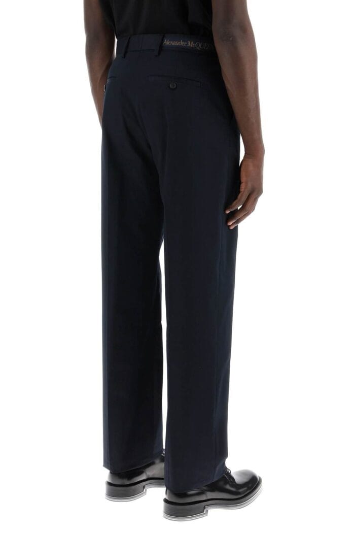 ALEXANDER MCQUEEN Chino Pants With Logo Lettering On The