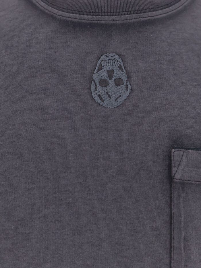 Alexander Mcqueen Cotton T-shirt With Frontal Iconic Skull