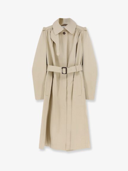 Alexander Mcqueen Cotton Trench With Puff Sleeves