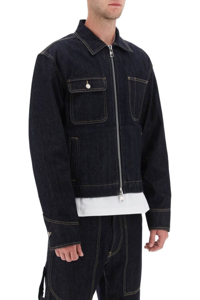 Alexander Mcqueen Denim Jacket With Zipper