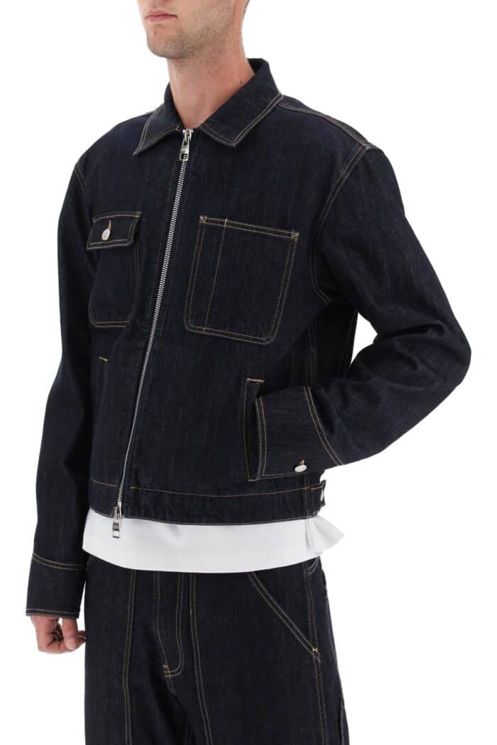 Alexander Mcqueen Denim Jacket With Zipper