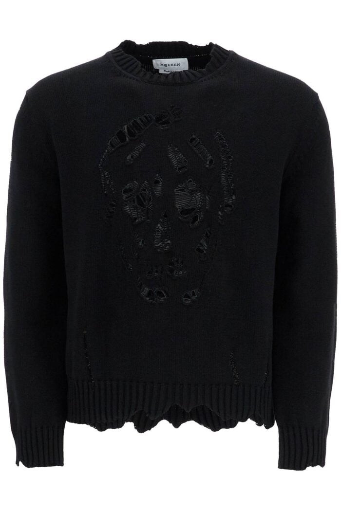 ALEXANDER MCQUEEN 'distressed Skull Print Pul