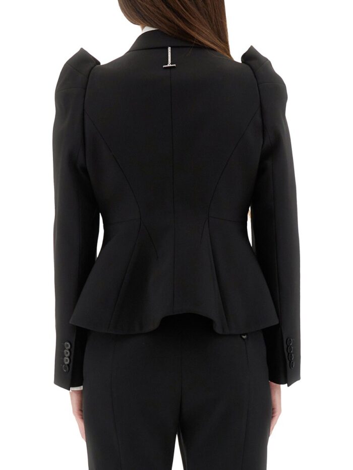 Alexander Mcqueen DOUBLE-BREASTED JACKET WITH POINTED SHOULDERS