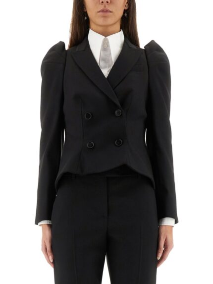 Alexander Mcqueen DOUBLE-BREASTED JACKET WITH POINTED SHOULDERS
