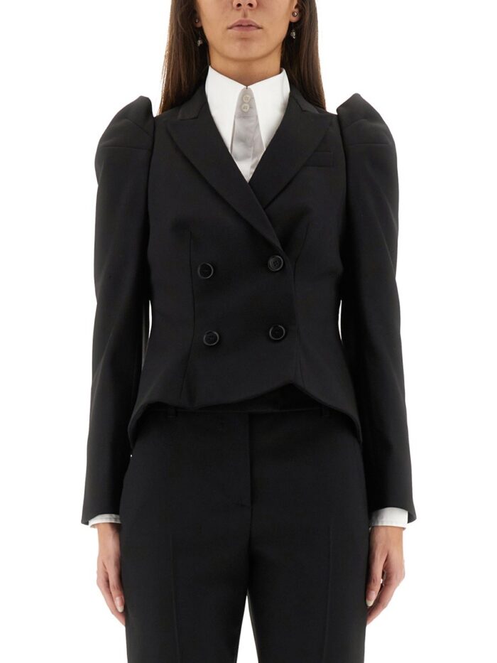 Alexander Mcqueen DOUBLE-BREASTED JACKET WITH POINTED SHOULDERS