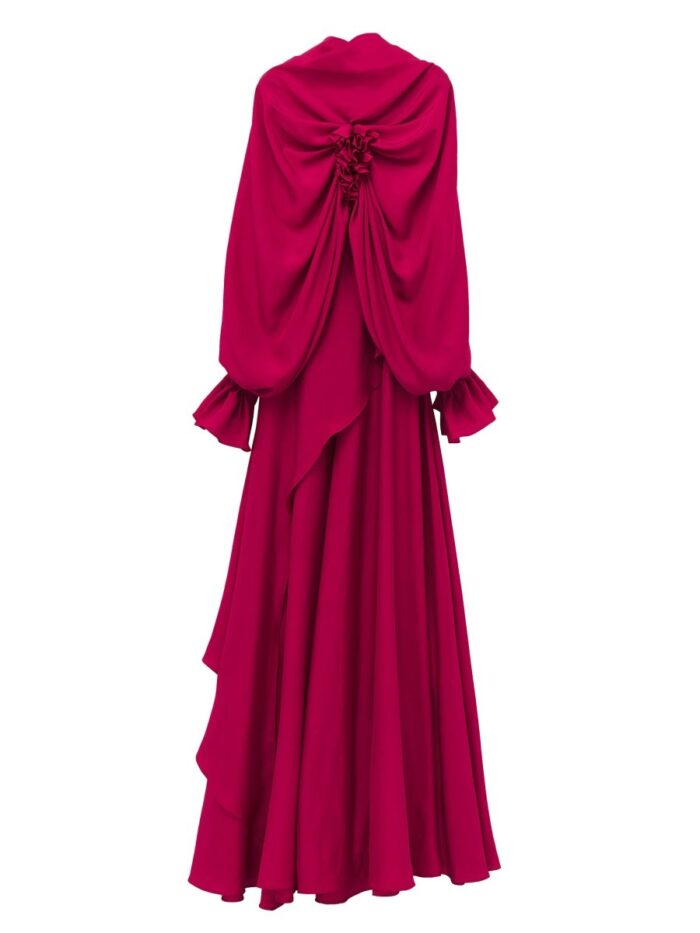 alexander mcqueen draped long evening dress Alexander Mcqueen DRAPED LONG EVENING DRESS