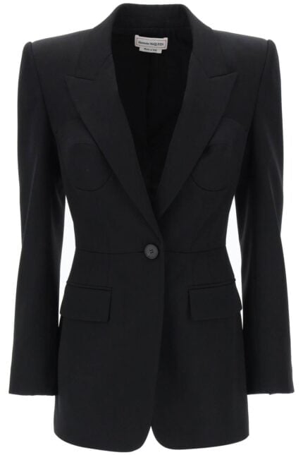 ALEXANDER MCQUEEN Fitted Jacket With Bustier Details