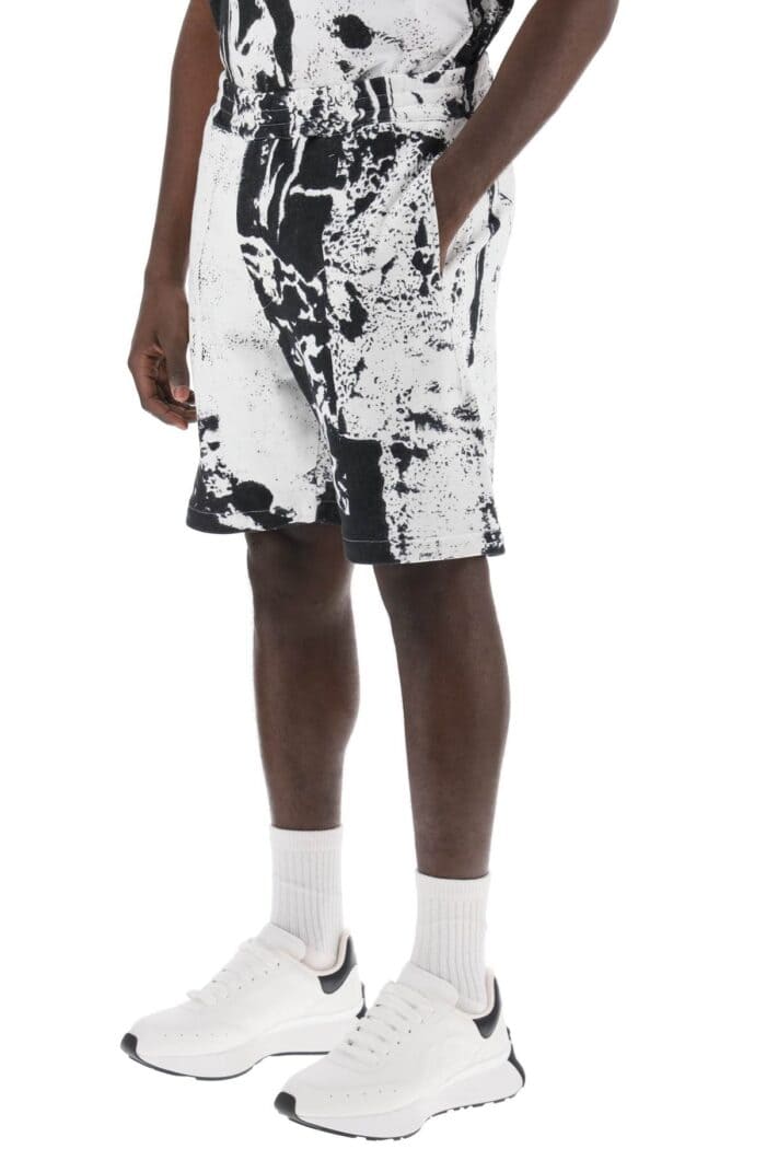 ALEXANDER MCQUEEN Fold Print Sweat Shorts