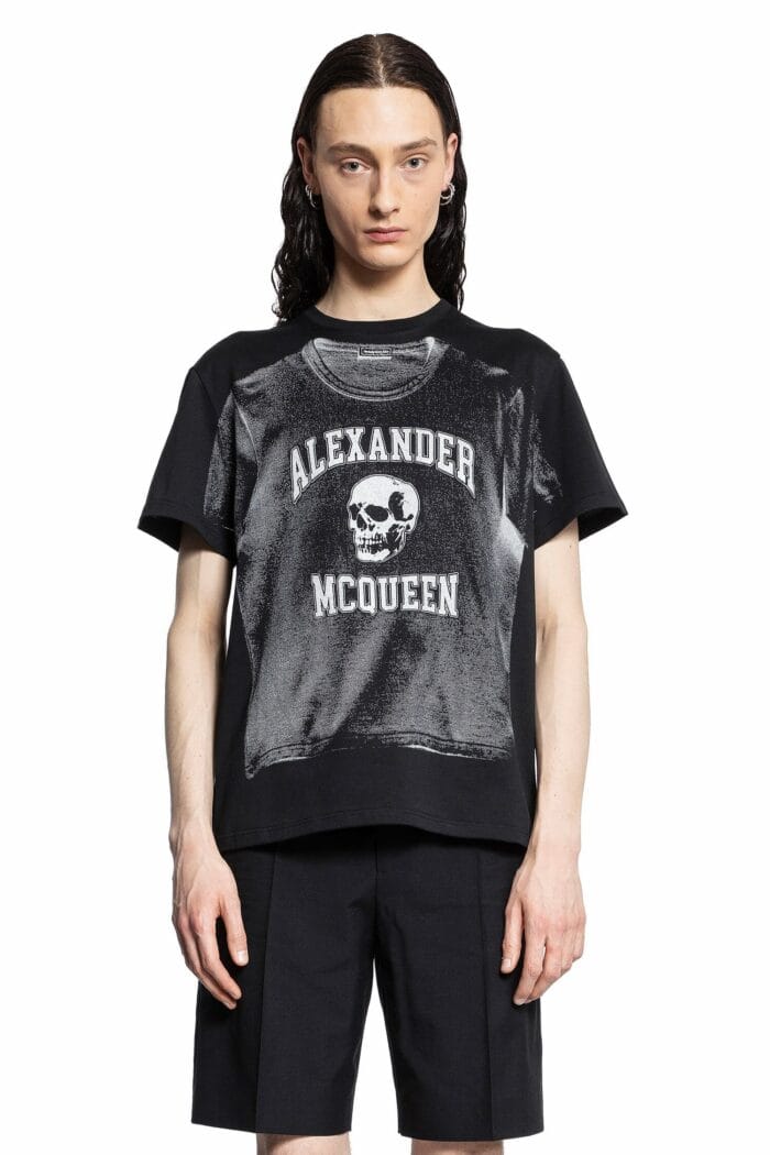 alexander mcqueen graphic cotton t shirt ALEXANDER MCQUEEN Graphic Cotton T-shirt