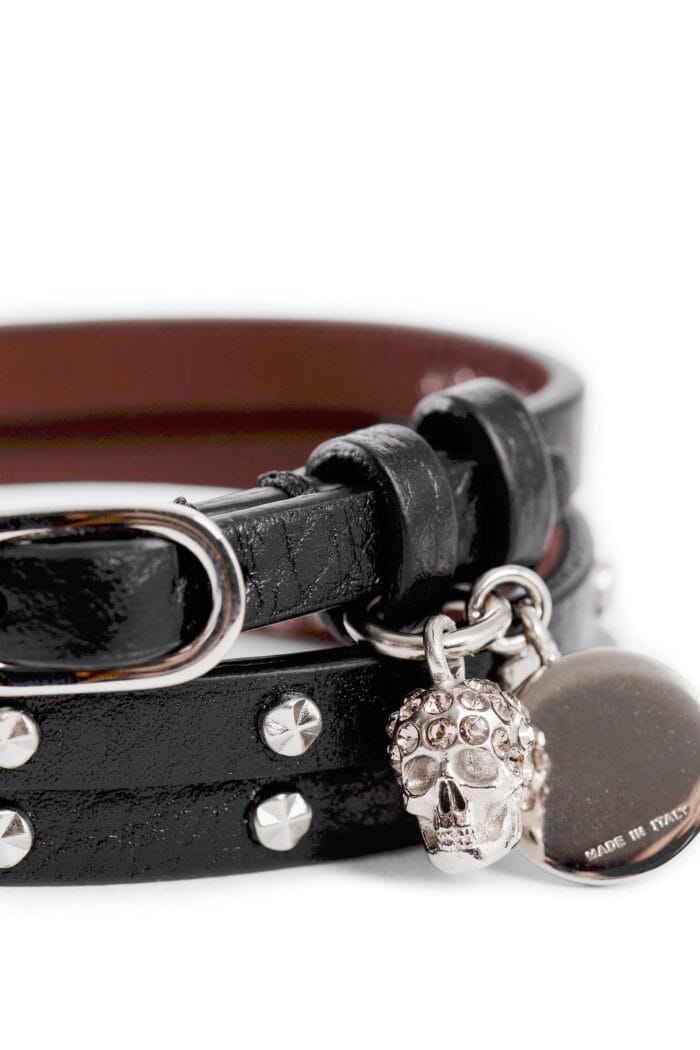 ALEXANDER MCQUEEN Hammered Studs Double-wrap Bracelet